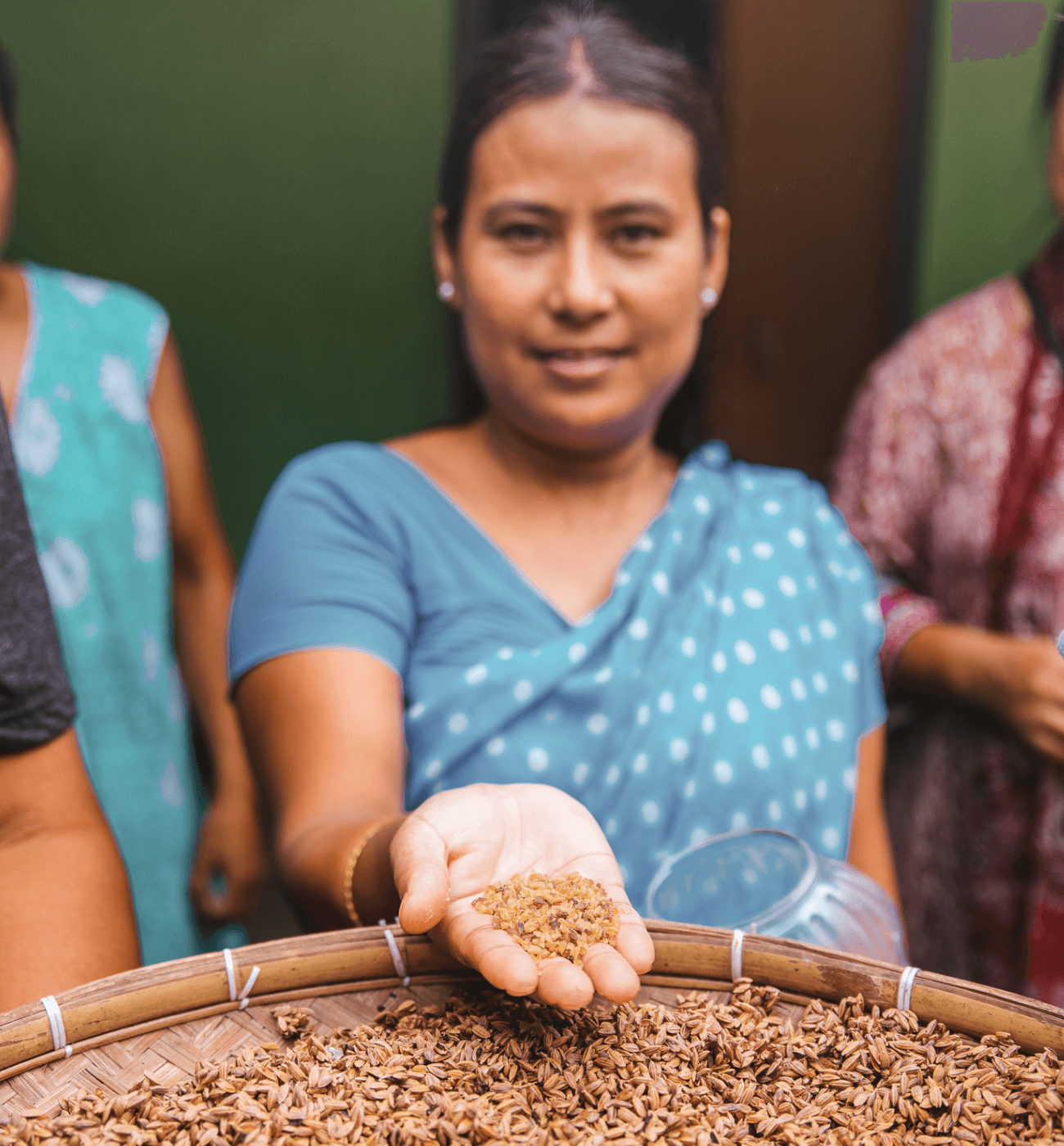 Woman at small business in India