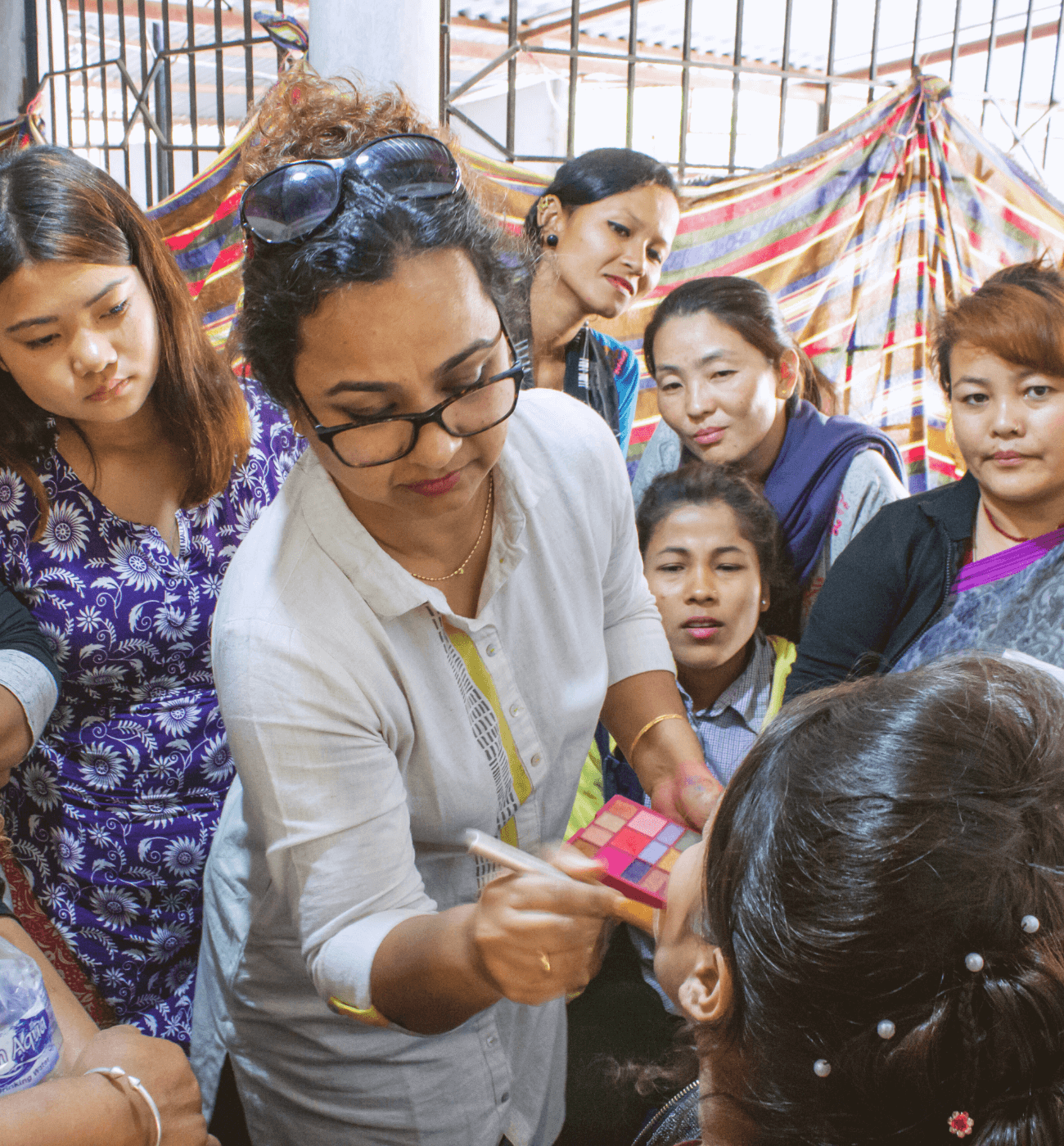 Woman at small business in India