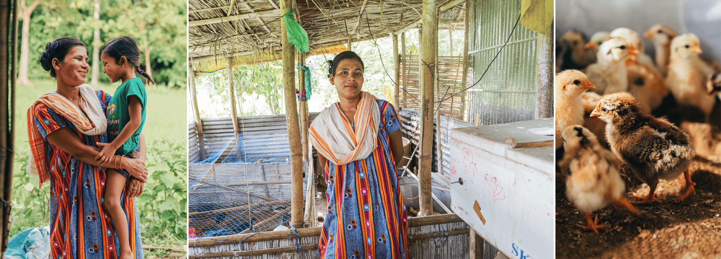 Woman with young girl at small business in India