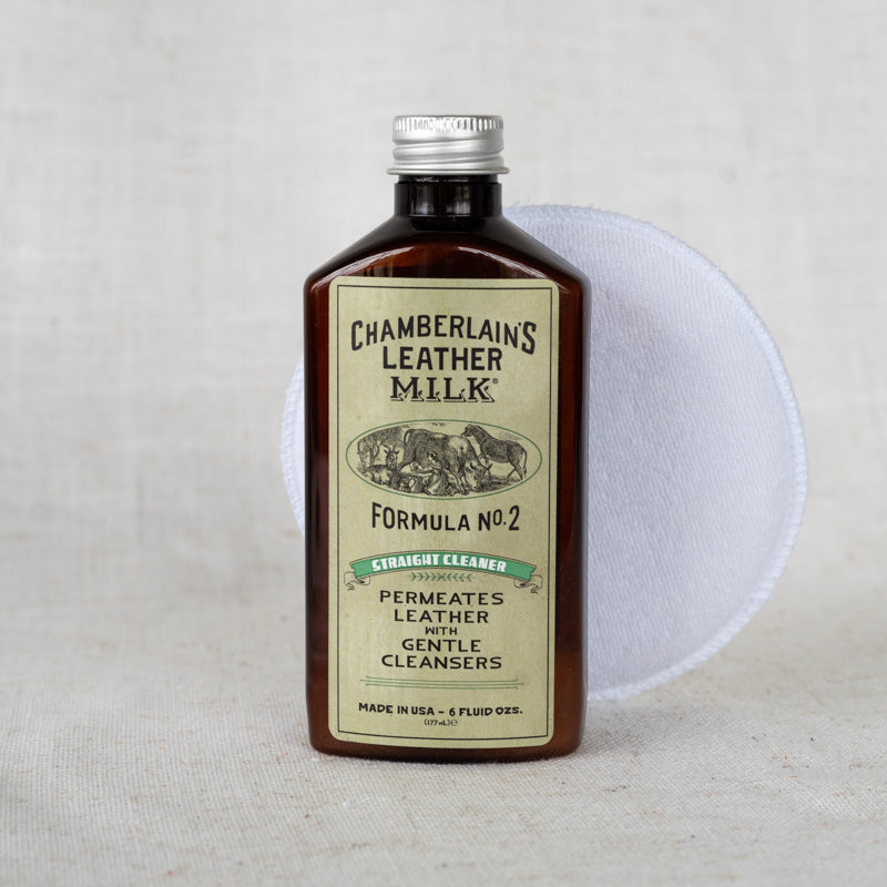 Chamberlain's Straight Cleaner No. 2 - Leather Cleaner Solution for Gentle Stain Removal 6 oz, perfect for keeping leather goods pristine.