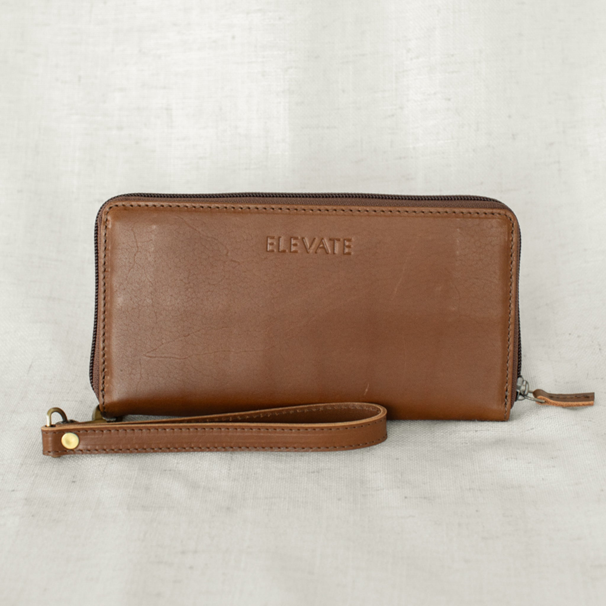 Stylish Zipper Wallet made from premium full-grain leather featured in a sleek design ideal for everyday essentials.