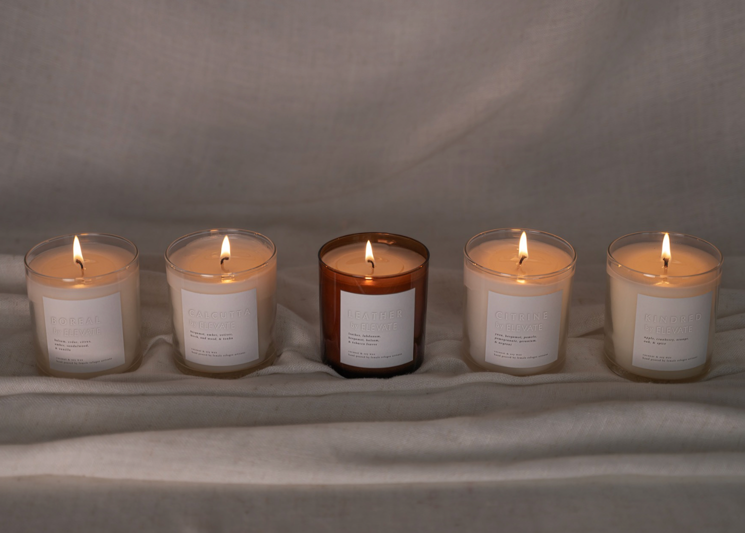 Non toxic coconut soy wax sustainable candles