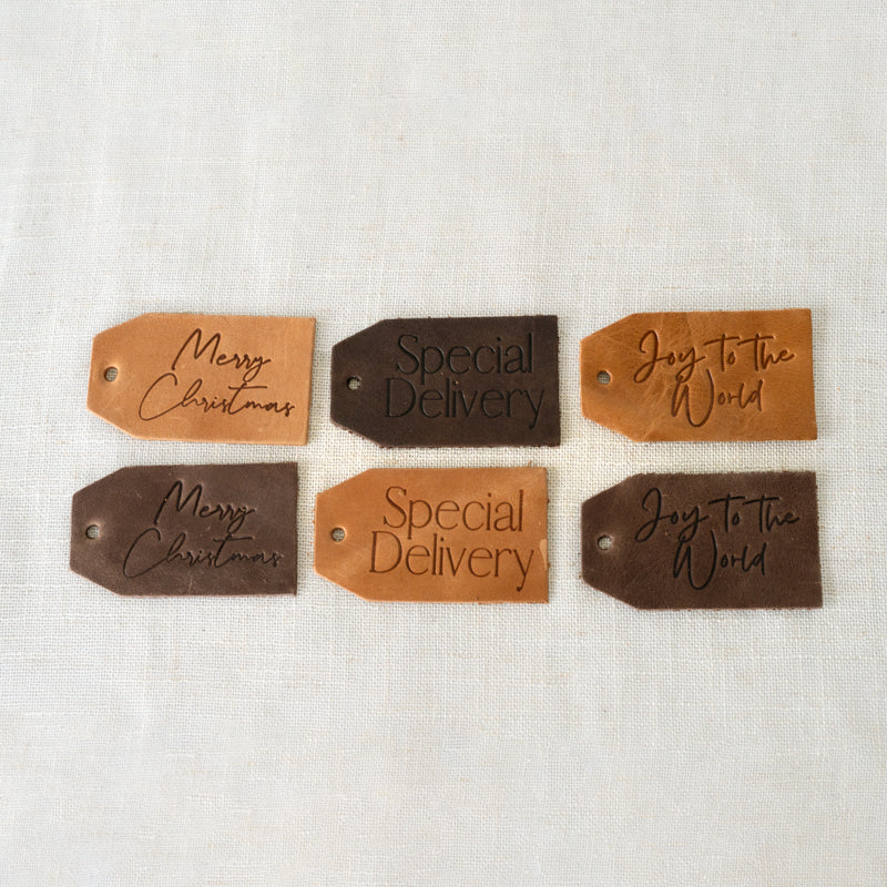 Leather Gift Tags by Elevate 