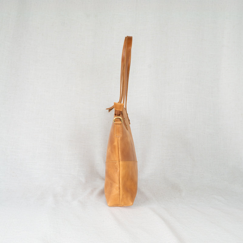 Midsized Zipper Tote by Elevate on linen