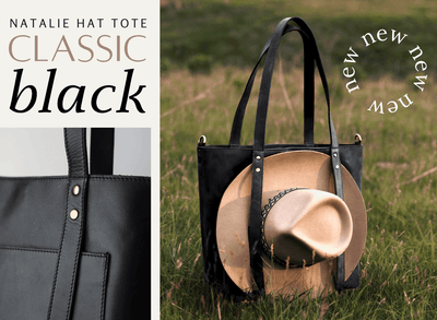 Classic Black Natalie Hat Tote