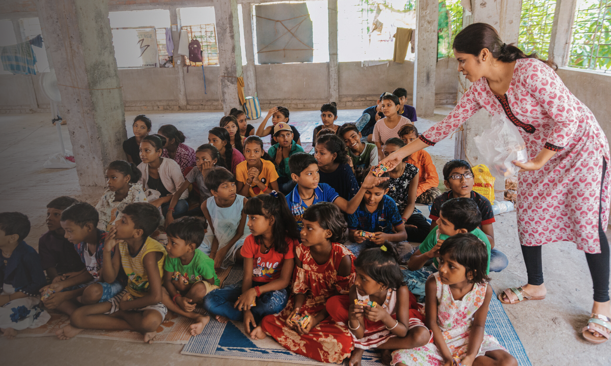 Women and children in India