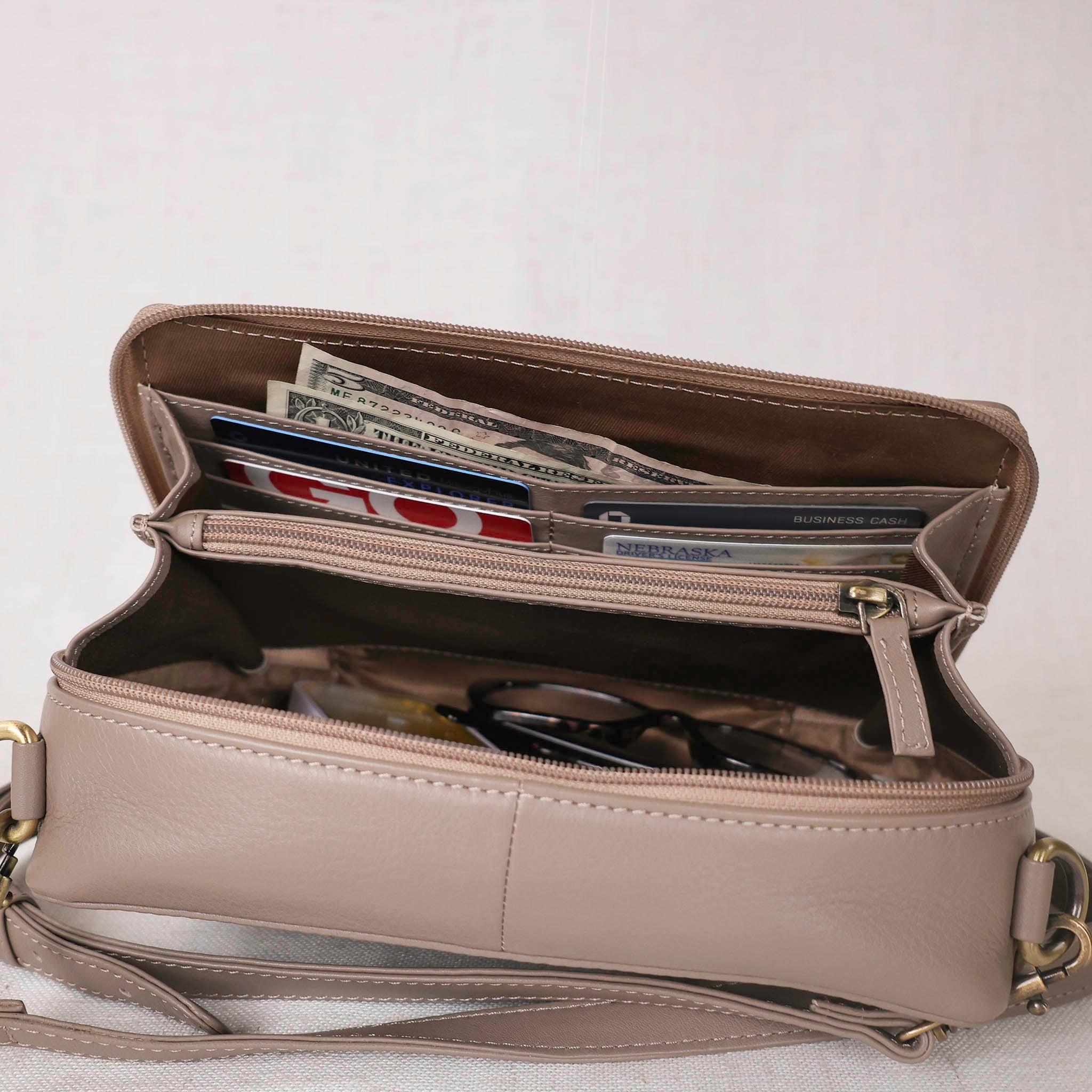 Vintage Inspired Leather Crossbody Bag