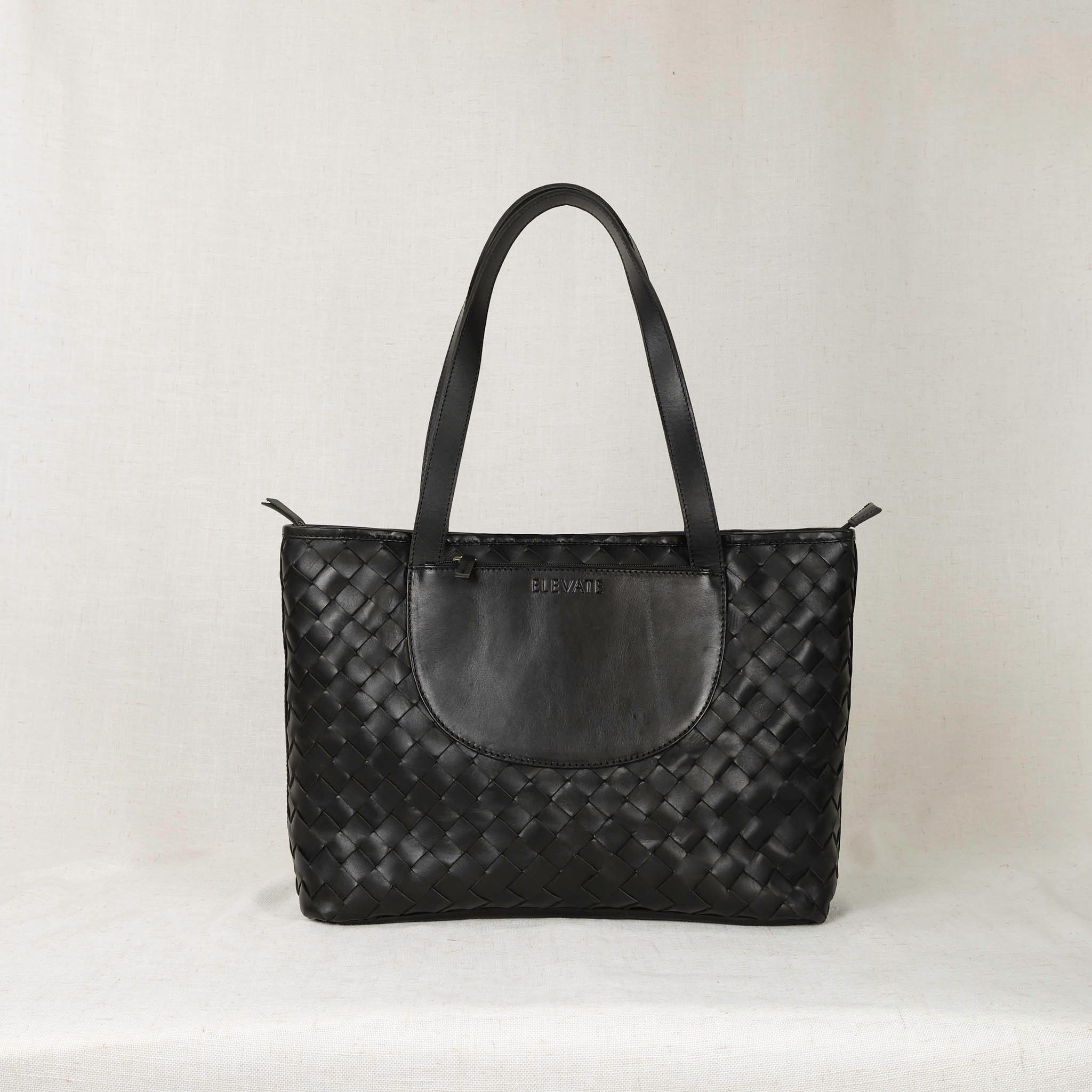 Stylish Woven Tara Tote – Hand Woven Leather Tote featuring premium full-grain leather craftsmanship, perfect for daily use.