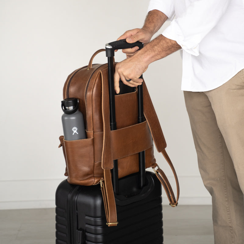 Commuter Backpack with multiple compartments, emphasizing its travel-friendly capabilities.