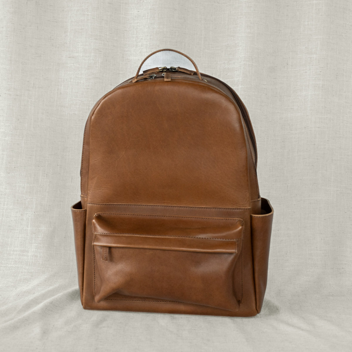 Able camel 100% leather backpack Rosa Backpack – ABLE main image 2