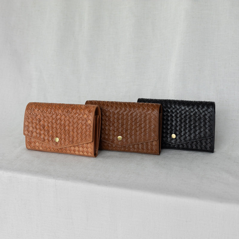Woven DiMarco by Elevate in camel, chestnut and black