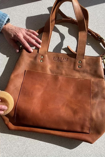 Video showing how to restore a bag with Chamberlain's Leather Milk Formula No 1